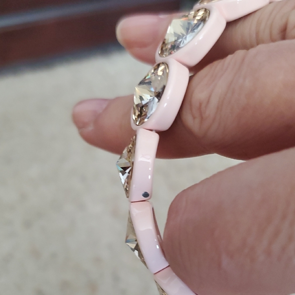 Roxanne Assoulin Gold and Cream Crystal Bracelet Stack - Picture 4 of 7